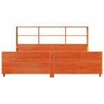 vidaXL Lit bibliothèque sans matelas cire marron 200x200cm bois massif
