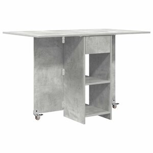 vidaXL Table à dîner 115 x 70 x 75 cm Bois d'ingénierie Gris béton