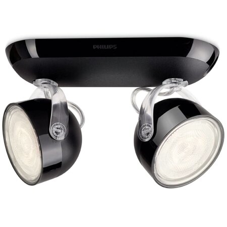 Philips myliving plafonnier led "dyna" 2 x 3 w noir 532323016