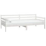 vidaXL Lit de repos avec matelas 90x200 cm Blanc Bois de pin massif