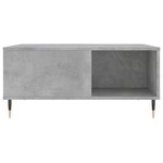 vidaXL Table basse gris béton 80x80x36 5 cm bois d'ingénierie