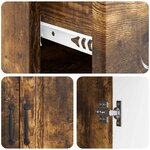 vidaXL Buffet Chêne fumé 66 x 34 5 x 87 cm Bois d'ingénierie