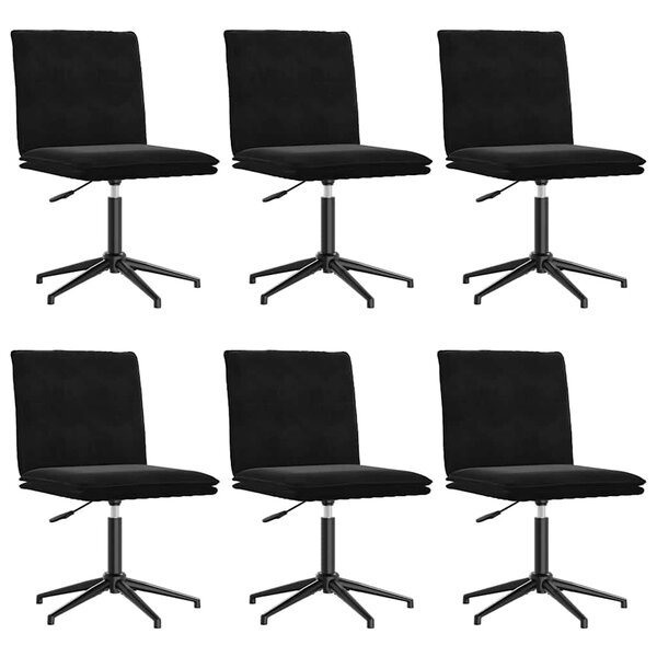vidaXL Chaises à manger lot de 6 noir velours