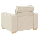 vidaXL Ensemble de Canapés 3 Pièces Beige Tissu en lin mélangé