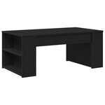 vidaXL Table basse Chêne Noir 102x55x42 cm Bois d'ingénierie