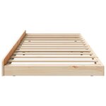 vidaXL cadre de lit Naturel Bois de pin 100 x 200 cm