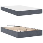 vidaXL Cadre de lit avec matelas avec matelas 2 Pièces Gris Foncé Velours