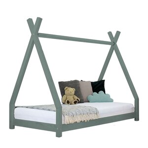 Lit tipi enfant NAKANA 90 x 190 vert sauge