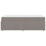 vidaXL Cadre de lit avec matelas Taupe 90 x 190 cm tissu