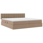 vidaXL Lit avec rangement et LED avec matelas Gris clair 200 x 200 cm