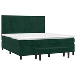 vidaXL Sommier à lattes de lit et matelas Vert foncé 160x200cm Velours