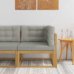 vidaXL Canapé d'angle extérieur Polyester Blanc