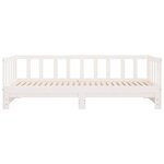 vidaXL Lit de jour avec lit gigogne blanc 80x200 cm bois de pin massif