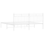 vidaXL Cadre de lit métal sans matelas et tête de lit blanc 183x213 cm