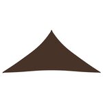 vidaXL Voile de parasol Tissu Oxford triangulaire 5x6x6 m marron