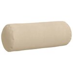 vidaXL Coussins d'accent 2 Pièces Crème Ø 25 x 70 cm Tissu en microfibre