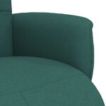 vidaXL Fauteuil inclinable avec repose-pieds vert foncé tissu