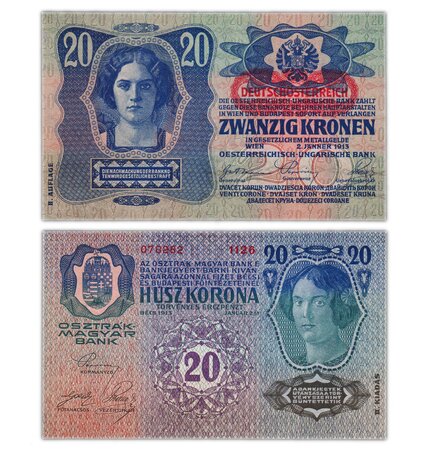 Billet de collection 20 kronen 1919 autriche - neuf - p53