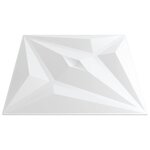 vidaXL Panneaux muraux 12 Pièces blanc 50x50 cm XPS 3 m² étoile