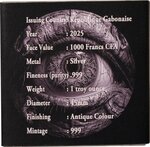 Pièce de monnaie en Argent 1000 Francs g 31.1 (1 oz) Millésime 2025 POLYPHEMUS THE CYCLOPS