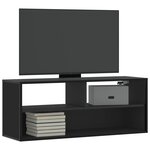 vidaXL Meuble TV noir 100x31x39 5 cm bois d'ingénierie et métal