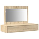 vidaXL Table de Maquillage Suspendue Chêne Sonoma 100x40x70 cm