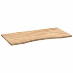 vidaXL Dessus de bureau non traité bois massif de chêne rectangulaire