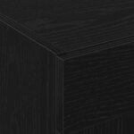 vidaXL Meubles muraux   2 pièces en chêne noir  69 5 x 34 x 90 cm  en bois aggloméré.