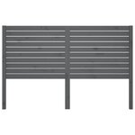 vidaXL Tête de lit Gris 126x4x100 cm Bois massif de pin