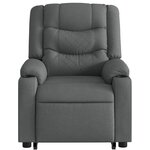 vidaXL Fauteuil inclinable Gris foncé Tissu