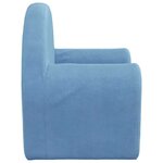vidaXL Canapé pour enfants bleu peluche douce