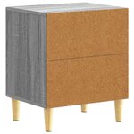 vidaXL Table de chevet Sonoma gris 43 x 34 5 x 50 cm Bois d'ingénierie