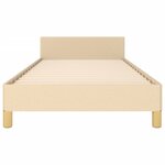 vidaXL Cadre de lit avec tête de lit Crème 90x190 cm Tissu