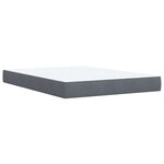 vidaXL Sommier à lattes de lit et matelas Gris foncé 140x190cm Velours