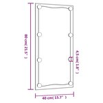 vidaXL Miroir mural avec lumières LED 40x80 cm verre rectangulaire