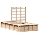 vidaXL Cadre de lit Marron 90 x 190 cm Pin massif