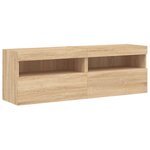 vidaXL Meubles TV muraux lumières LED 2 Pièces chêne sonoma 60x30x40 cm