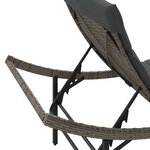 vidaXL Chaises longues lot de 2 avec coussins gris résine tressée
