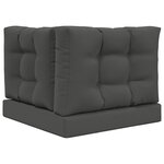 vidaXL Coussin de canapé d'extérieur 3 Pièces Anthracite Polyester