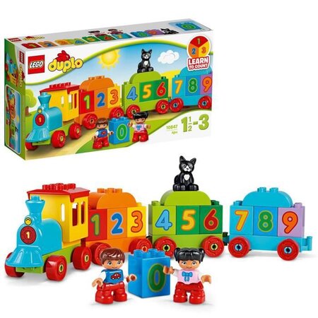 Lego 10847 duplo le train des chiffres  jeu de construction éducatif avec briques géantes  jouet bébé 1 an