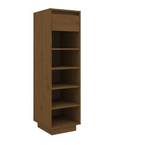 vidaXL Armoire à chaussures marron miel 30x34x105cm bois de pin massif