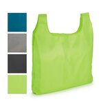 Sac polyester pliable vert à bretelles 51 x 54 cm (lot de 25)