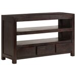 vidaXL Meuble TV Bois d'acacia solide 90 x 30 x 55 cm Marron foncé