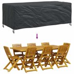 vidaXL Housse pour mobilier d'extérieur Noir 220 x 110 x 70 cm 420D