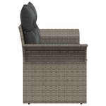 vidaXL Canapé de jardin avec coussin Gris 141 x 62 x 69 cm polyrotin