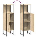 vidaXL Cabinet de salle de bain avec étagère Beige 33 x 33 x 120 5 cm