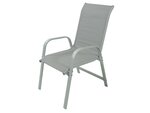 Fauteuil jardin Alu/Textilène "Porto" - Phoenix - Gris clair - Lot de 2