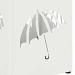 vidaXL Porte-parapluie Blanc 15 5 x 15 5 x 49 cm Métal