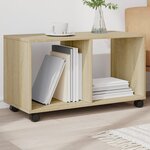 vidaXL Armoire à roulettes chêne sonoma 72x33x42 5cm bois d’ingénierie