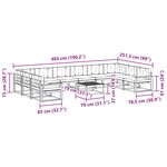 vidaXL Ensemble de canapés d'extérieur 11 Pièces Blanc et crème